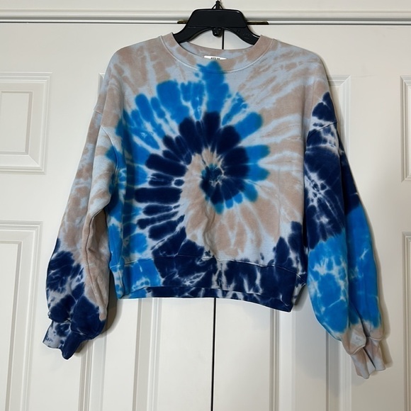 AGOLDE Balloon Sleeve Tie Dye Sweatshirt SzXS - Picture 2 of 7